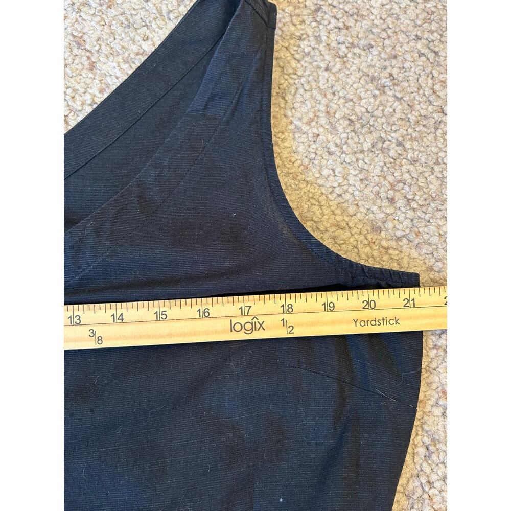 Pact Black Button-Front Midi Dress with Waist Tie - Picture 7 of 10